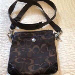 Brown coach crossbody bag